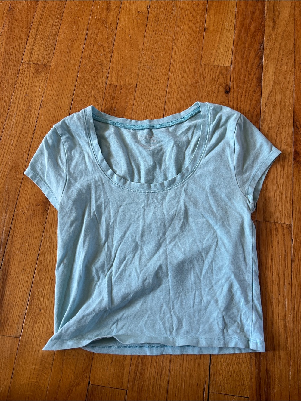 PAC Sun aqua blue Scoop Neck Women's cropped tee size small